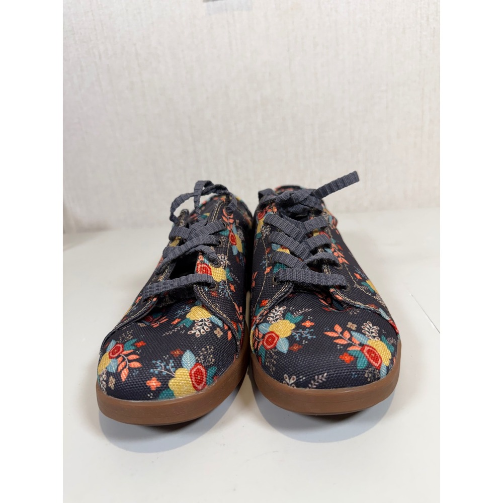 Women's Chaco Blue Ionia Floral Canvas Lace up Shoes size 7.5 - Picture 9 of 13